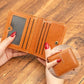 Premium Leather Wallet for United States with Multiple Card Slots and Zipper Bag - Tiny Your Big Driving Dreams united