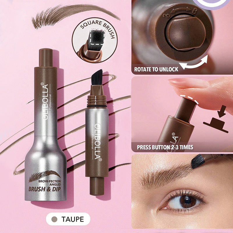 Press Eyebrow Pencil with Big Brush Hairline for Natural Look - Teleplus big brush hairline smudge press eyebrow pencil
