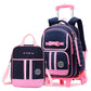 Primary School Children Burden-relieving Backpack Dual-use - Relieve Back Pain with a Stylish Navy Blue Handbag