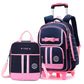 Primary School Children Burden-relieving Backpack Dual-use - Relieve Back Pain with a Stylish Navy Blue Handbag