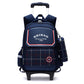 Primary School Children Burden-relieving Backpack Dual-use - Relieve Back Pain with a Stylish Navy Blue Handbag