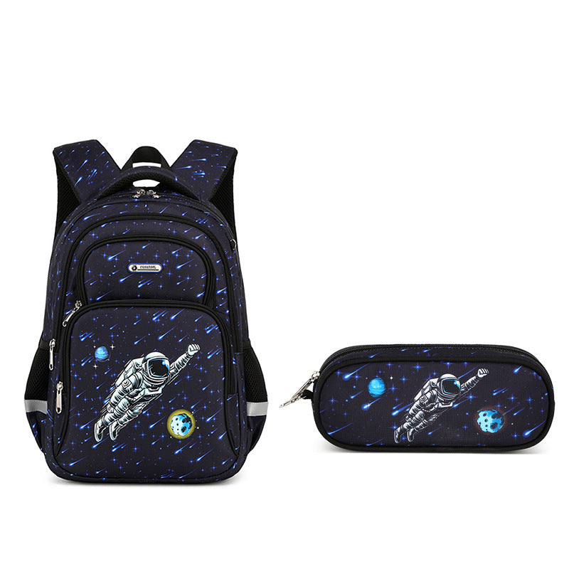 Primary School Student Schoolbag Boys Stylish And Lightweight Grade 1-3 Children Backpack - Stylish Schoolbag for Dino