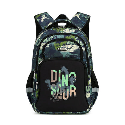 Primary School Student Schoolbag Boys Stylish And Lightweight Grade 1-3 Children Backpack - Stylish Schoolbag for Dino