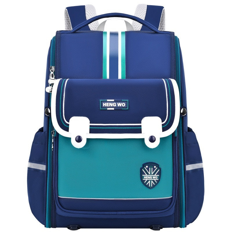 Primary School Student Schoolbag Female Lightweight Burden Alleviation Spine Protection - Sapphire Blue Schoolbag Light