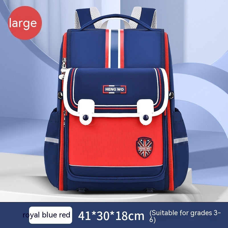 Primary School Student Schoolbag Female Lightweight Burden Alleviation Spine Protection - Sapphire Blue Schoolbag Light