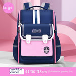 Primary School Student Schoolbag Female Lightweight Burden Alleviation Spine Protection - Sapphire Blue Schoolbag Light