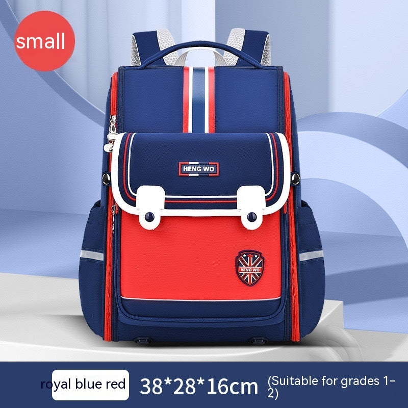 Primary School Student Schoolbag Female Lightweight Burden Alleviation Spine Protection - Sapphire Blue Schoolbag Light