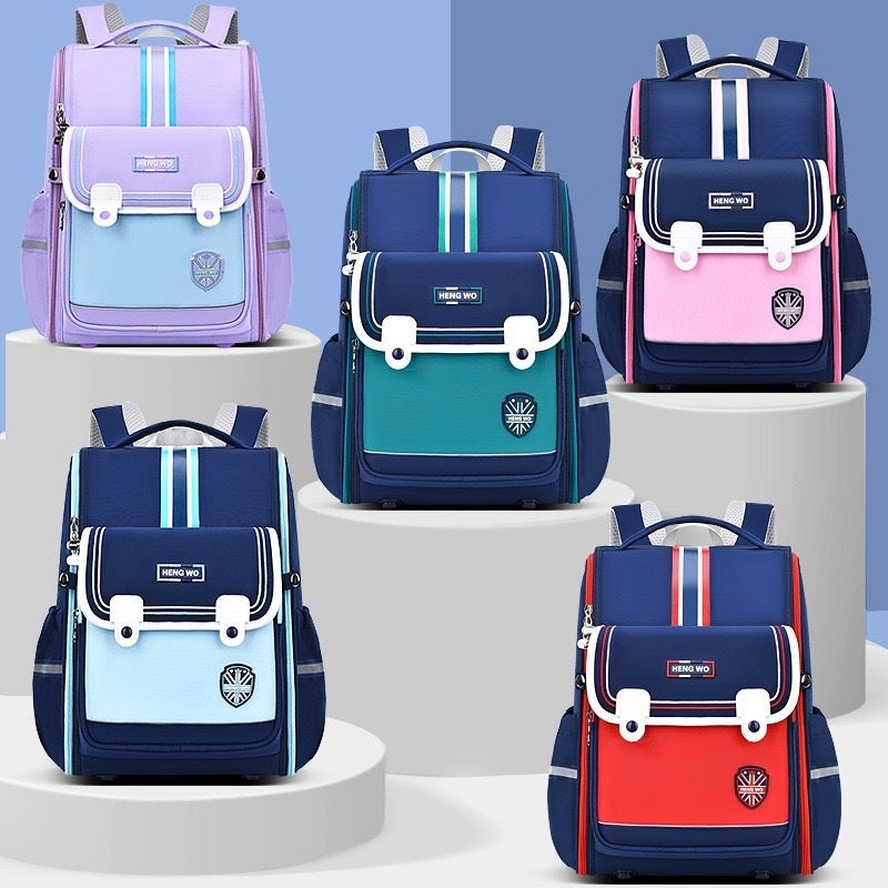 Primary School Student Schoolbag Female Lightweight Burden Alleviation Spine Protection - Sapphire Blue Schoolbag Light