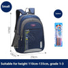 Primary School Student Schoolbag Male Grade 1-3-6 Schoolbag - Blå reflekterende liten