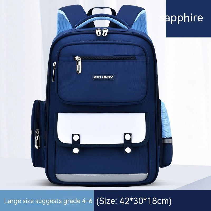 Primary School Student Schoolbag Male Grade 1-3-6 Portable Burden Alleviation Large Capacity Children’s Schoolbag