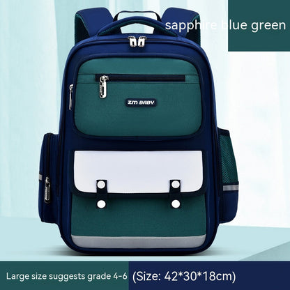 Primary School Student Schoolbag Male Grade 1-3-6 Portable Burden Alleviation Large Capacity Children’s Schoolbag