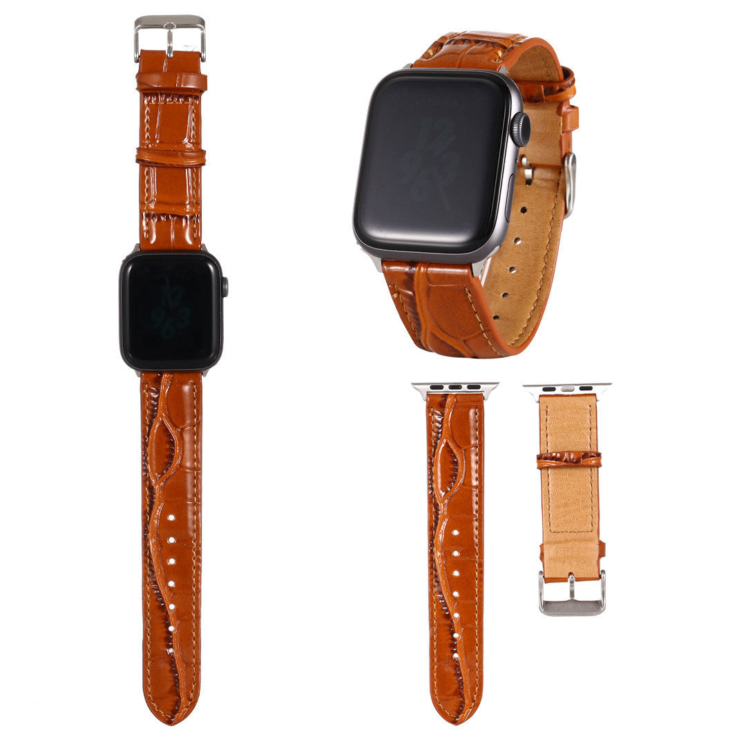 Print Unisex Leather Bowl Strap Watch - Print Unisex Leather Bowl Strap Watch in Light Brown