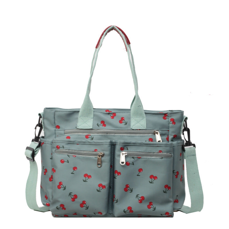 Printed Cherry Shoulder Messenger Bag with Oxford Cloth and Multiple Colors - Teleplus in shoulder messenger bag