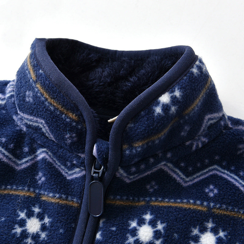 Printed Polar Fleece Cartoon Jacket for Kids with Zipper Closure - Teleplus printed polar fleece cartoon jacket