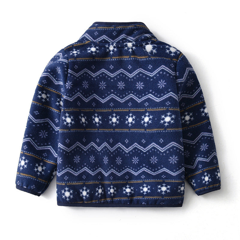 Printed Polar Fleece Cartoon Jacket for Kids with Zipper Closure - Teleplus printed polar fleece cartoon jacket