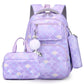 Printed Primary School Student Schoolbags Burden Alleviation Waterproof - Three-Piece Set That Makes Schoolbag Woes