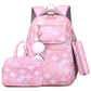 Printed Primary School Student Schoolbags Burden Alleviation Waterproof - Three-Piece Set That Makes Schoolbag Woes