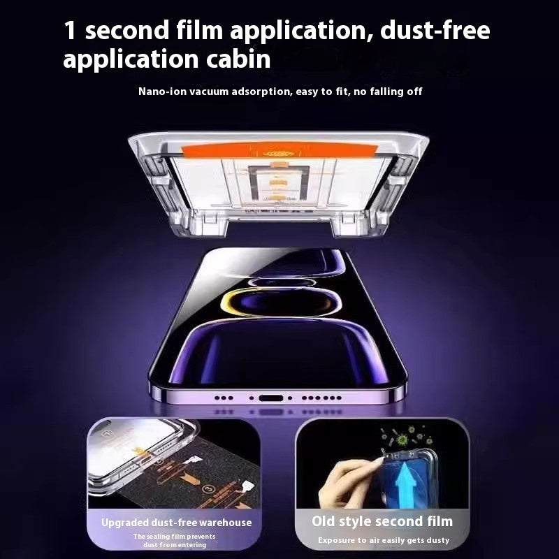 Privacy Seconds Sticker for iPhone 16 and 15 Pro Max with Cabin Tempered Film - Teleplus cabin tempered film privacy