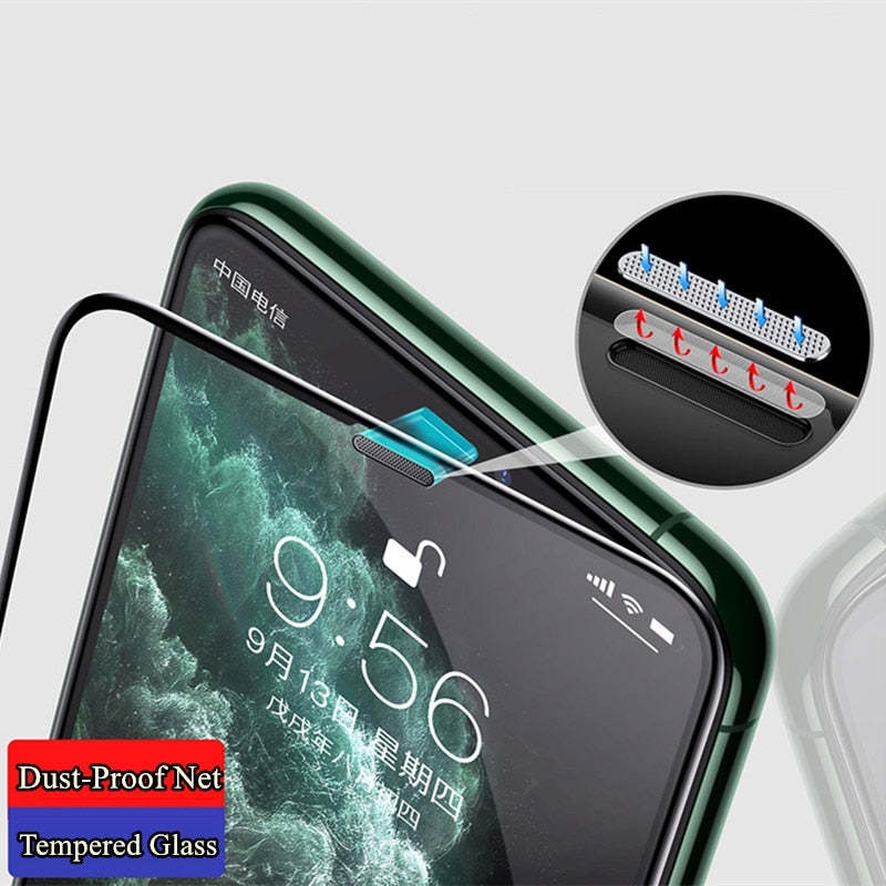 Privacy Tempered Film Dustproof Net Full-cover Screen Protector - Dustproof Net Tempered Film Screen Protector