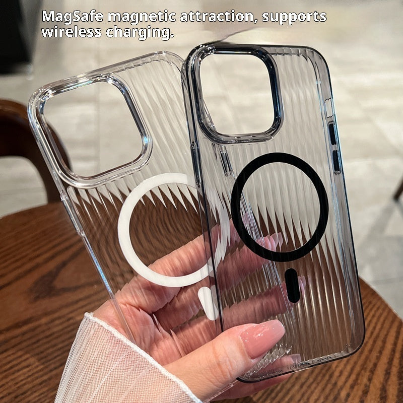 Pro Max Case Transparent Black Magnetic or White Shockproof - Teleplus pro max transparent black [magnetic] white high