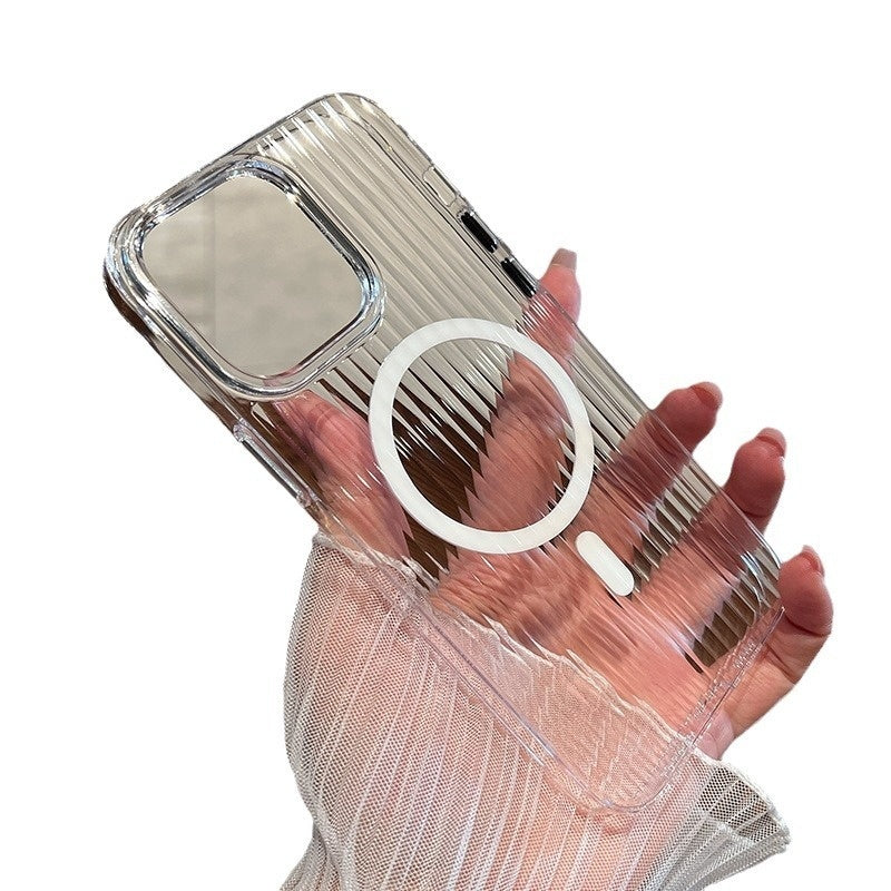 Pro Max Case Transparent Black Magnetic or White Shockproof - Teleplus pro max transparent black [magnetic] white high