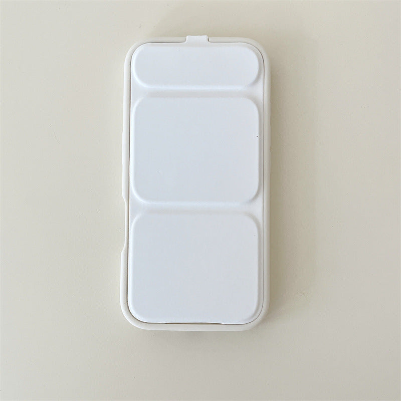 Pro Max iPhone13 Flip Bracket Case Anti-Fall TPU Solid Color Cover - pro max iphone13 iphone14 iphone15 iphone16 solid