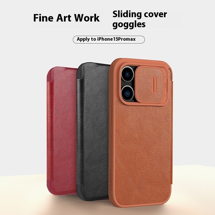 Leather Case for iPhone 14 Pro Max with Flip Design Mobile Phones - PRO Phone pro phone case leather