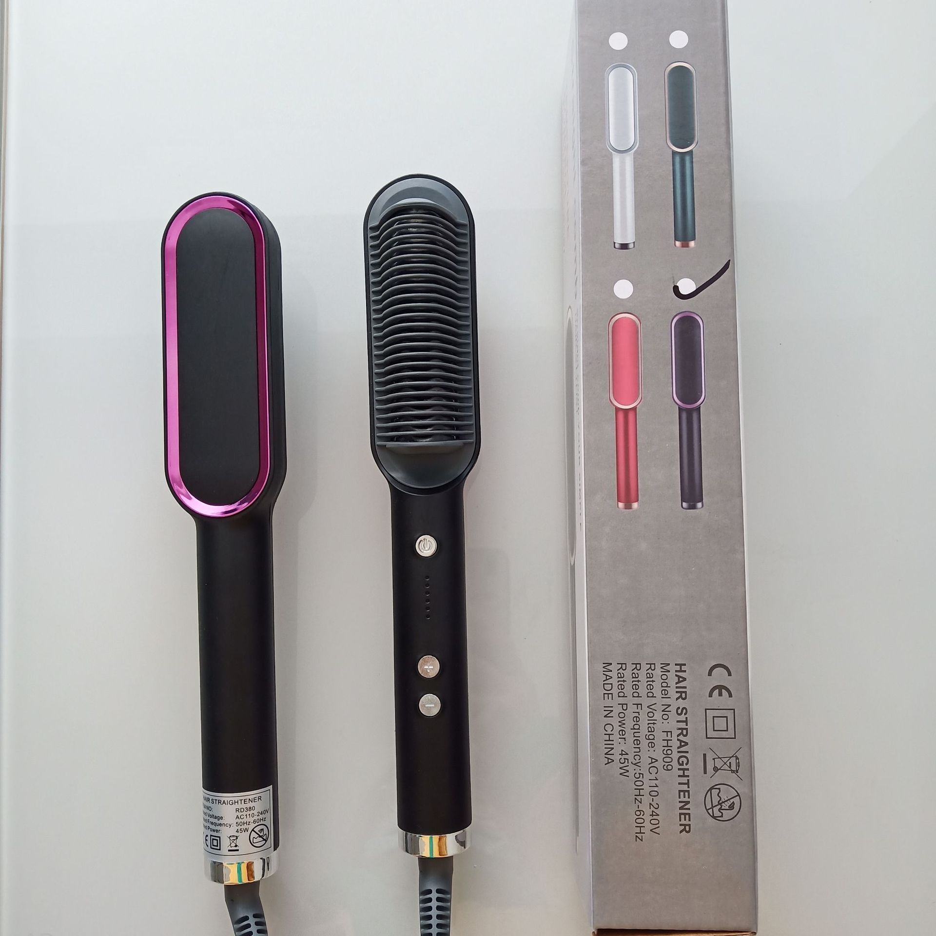 Professional Curling Iron with Large Barrel and Dual Function for Styling - Teleplus internal buckle straightening comb