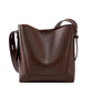 PU Leather Barrel Shoulder Bag with Split Pocket Neutral Tote Handbag - Teleplus