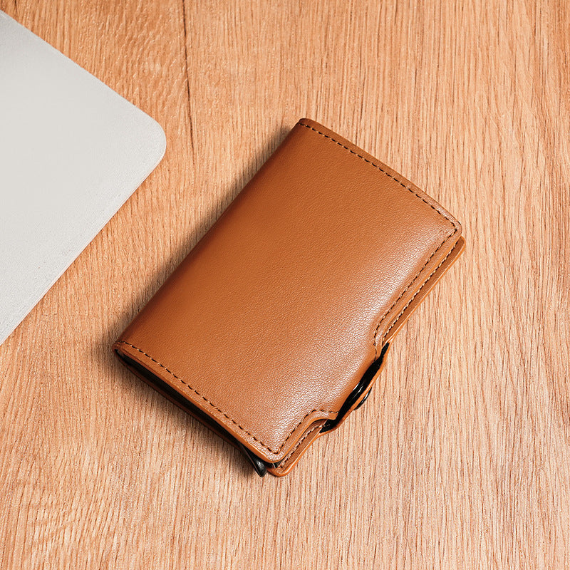 PU Leather Card Holder Cover for United States CHF Payments Durable Compact - Pop-Up Cards That Have a Great Time