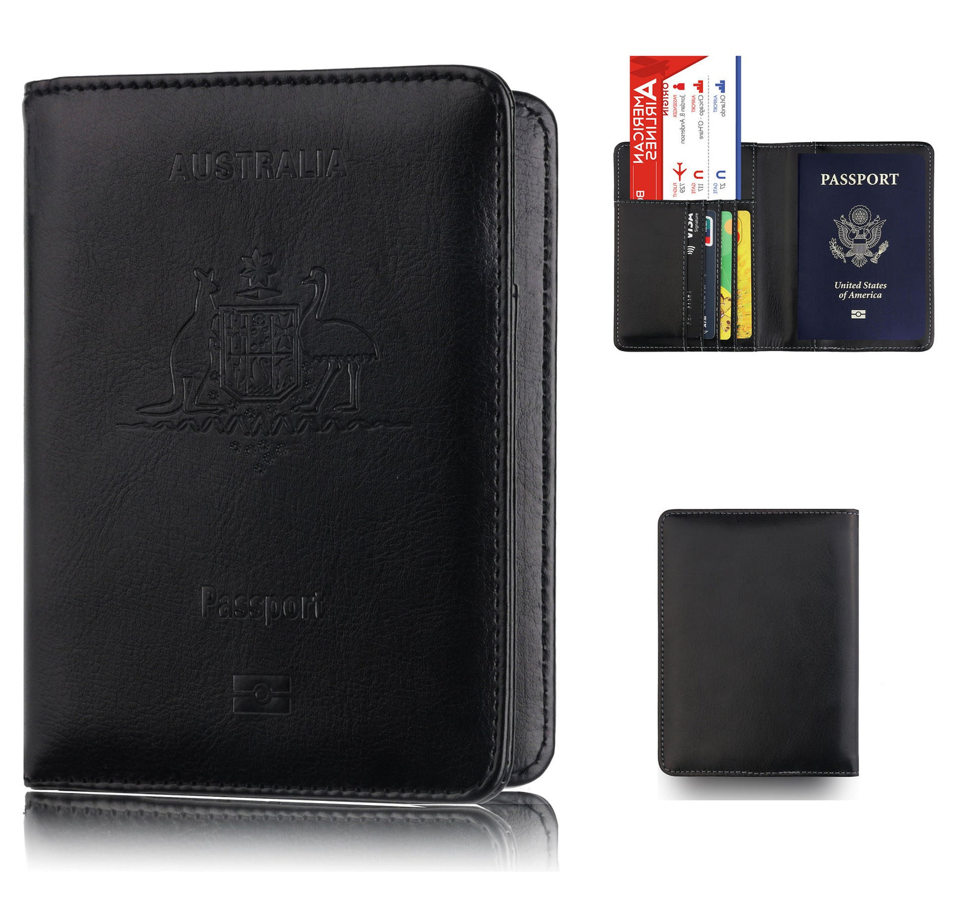 PU Leather Credentials Bag with Multiple Colors for United States and CHF Users - Keep Your Passport Safe From Magnetic