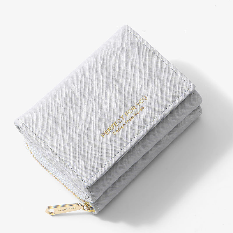 PU Leather Cross Pattern Wallet with 3 Fold Design in Multiple Colors - Wallet: Three Folds of Style & Humor cross