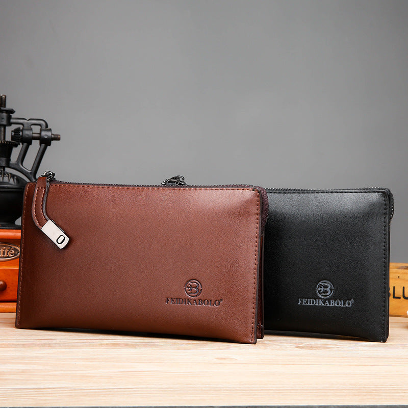 PU Leather Fashion Wallet with ID Card Holder and Zipper Pocket for United States - Men A Masterpiece of Internal