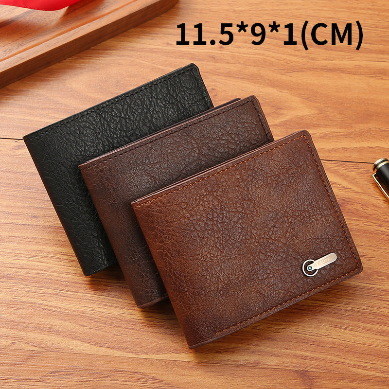 PU Leather Geometric Wallet Anti-Theft RFID Slim Bifold for Men and Women - Blocking