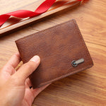 PU Leather Geometric Wallet Anti-Theft RFID Slim Bifold for Men and Women - Blocking