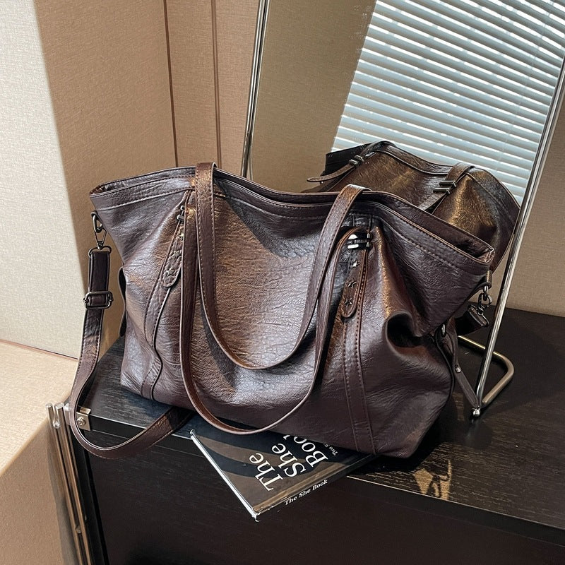 PU Leather Horizontal Square File Bag with Zipper for Daily Office - by Teleplus