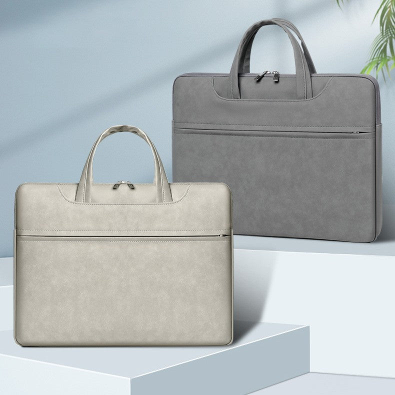 PU Leather Laptop Sleeve Waterproof Case 13 14 15 inch Thickness 30mm - Inch Teleplus thickness