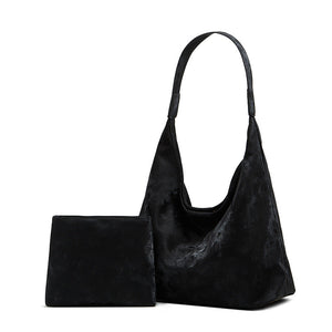 PU Leather Laptop Tote Bag with Zipper Compartments for Work and Travel - Teleplus