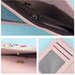 PU Leather Multi Card Wallet with Hidden Compartments for United States and CHF - Purse Perfect Pink Cow Enthusiasts