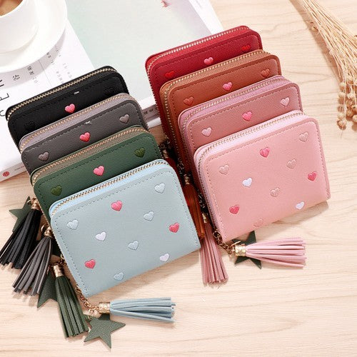 PU Leather Opening Hook with Silicone Lining for United States and CHF Buyers - Korean Card Bags: Snazzy Wallets