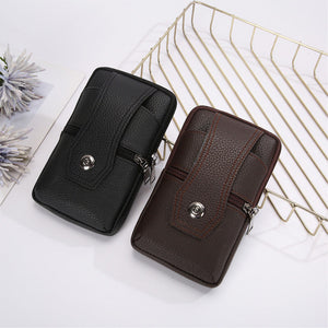 PU Leather Phone Bag with Zipper Buckle for Men in United States - Big Boy That Can Handle Splash Zone united states