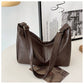 PU Leather Shoulder Bag Black Brown Crossbody Purse Daily Casual Handbag - Teleplus