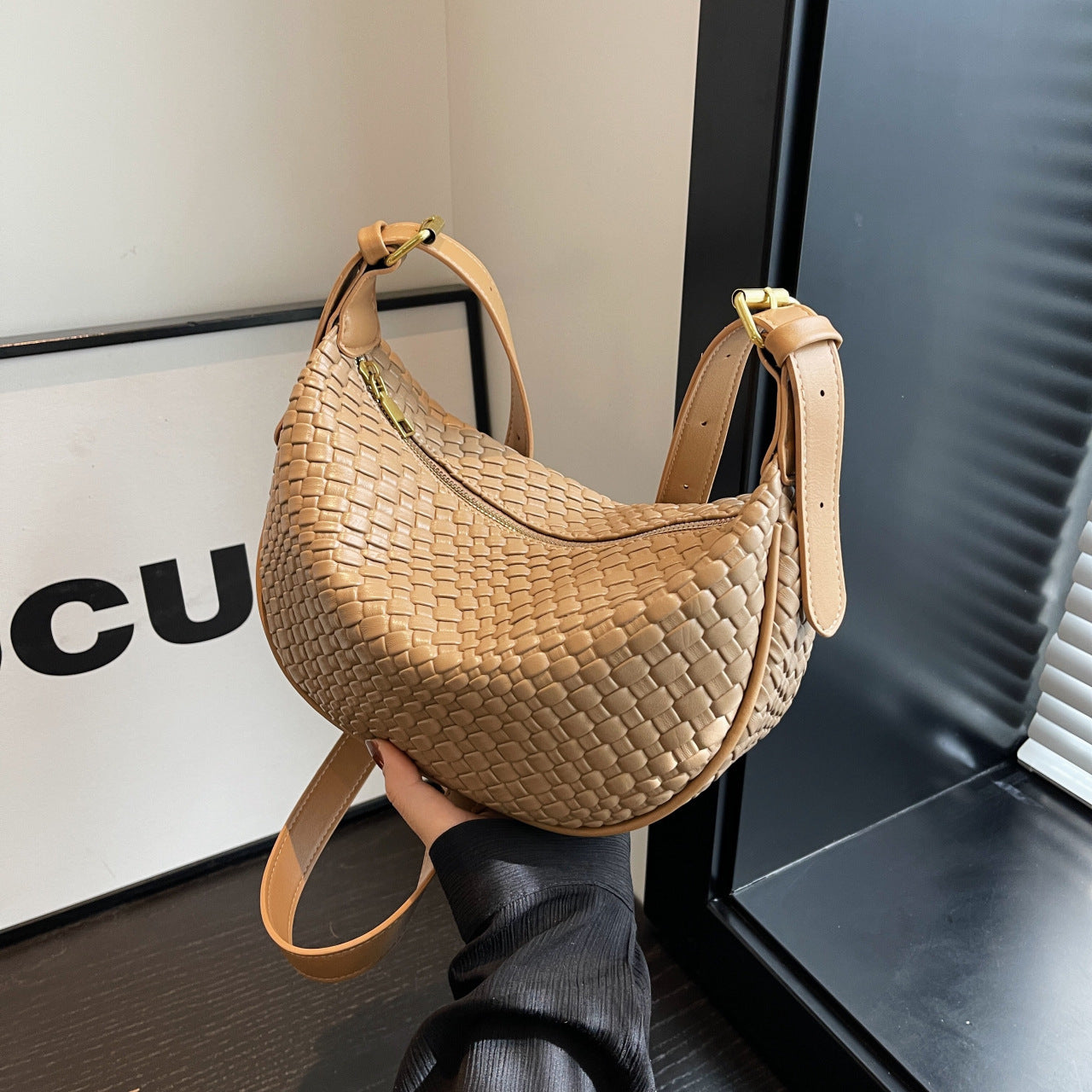 PU Leather Shoulder Bag for Women Crossbody Purse with Zipper and Multiple Colors - Teleplus