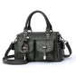 PU Leather Shoulder Bag with Zipper Compartments for Women Multiple Colors - Multi-Color Purse