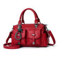 PU Leather Shoulder Bag with Zipper Compartments for Women Multiple Colors - Multi-Color Purse