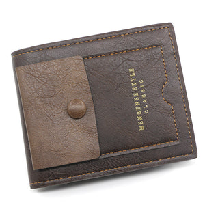 PU Leather Solid Color Wallet for United States and CHF Markets - Men’s Retro World-Class Card Hoarders united states