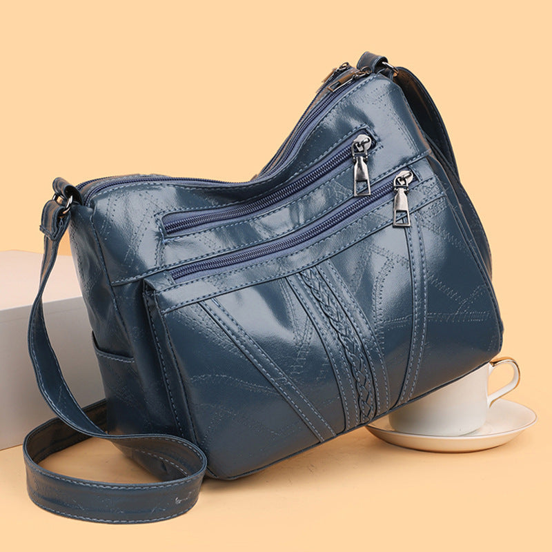 PU Leather Suitcase Organizer Bag with Zipper Pocket for Travel and Storage - Teleplus