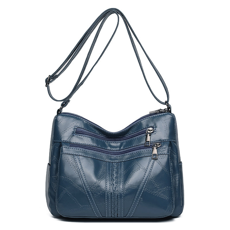 PU Leather Suitcase Organizer Bag with Zipper Pocket for Travel and Storage - Teleplus