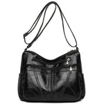 PU Leather Suitcase Organizer Bag with Zipper Pocket for Travel and Storage - Teleplus