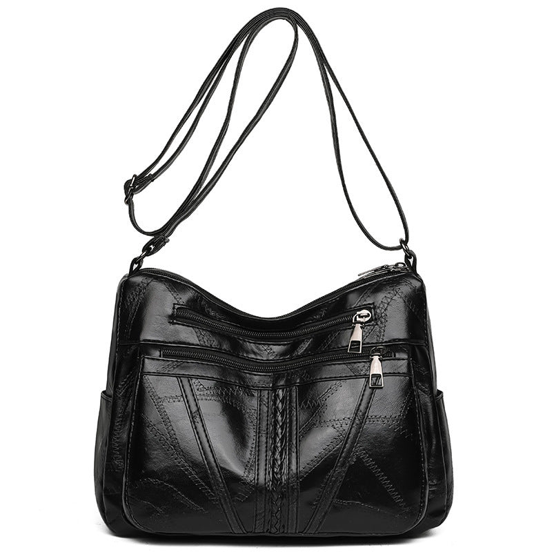 PU Leather Suitcase Organizer Bag with Zipper Pocket for Travel and Storage - Teleplus